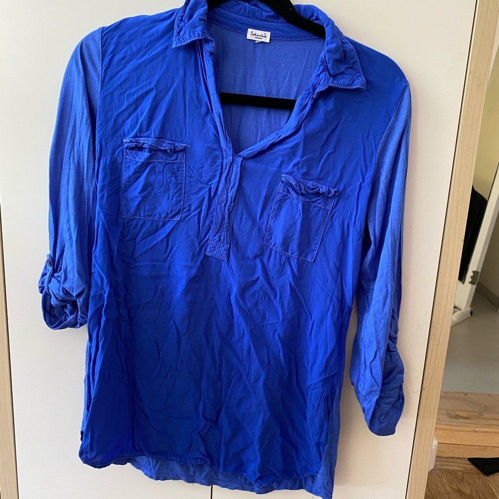 Royal Blue Splendid Three Quarter Sleeve Top